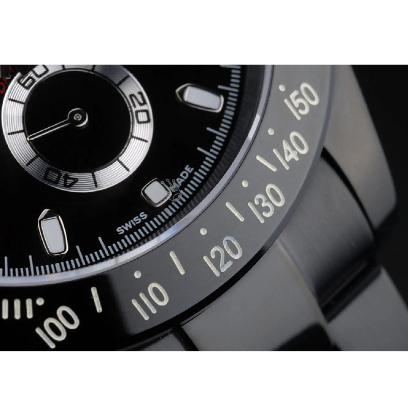 Good Copy Rolex Watches Plated Black Ion Black Steel Black Tachymeter Stainless Daytona Strap 80247 Dial Rolex 0529